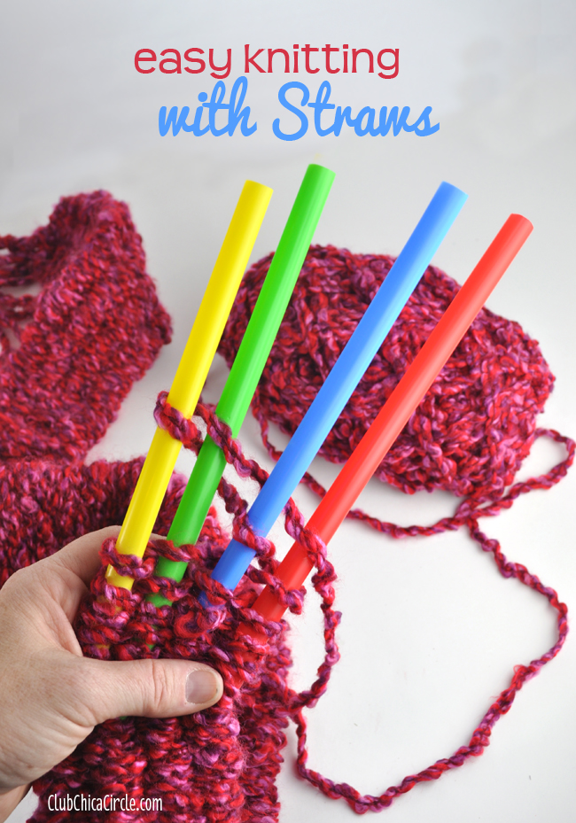 Easy Knitting with Big Straws for Kids Club Chica Circle