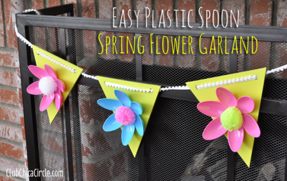 Easy Plastic Spoon Spring Flower Garland | Club Chica Circle - where ...