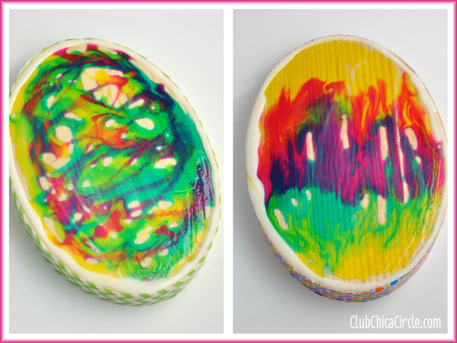Glass stained eggs easy craft idea
