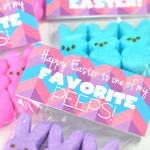Happy Easter Peeps Treat Bags Gift Idea with Free printable
