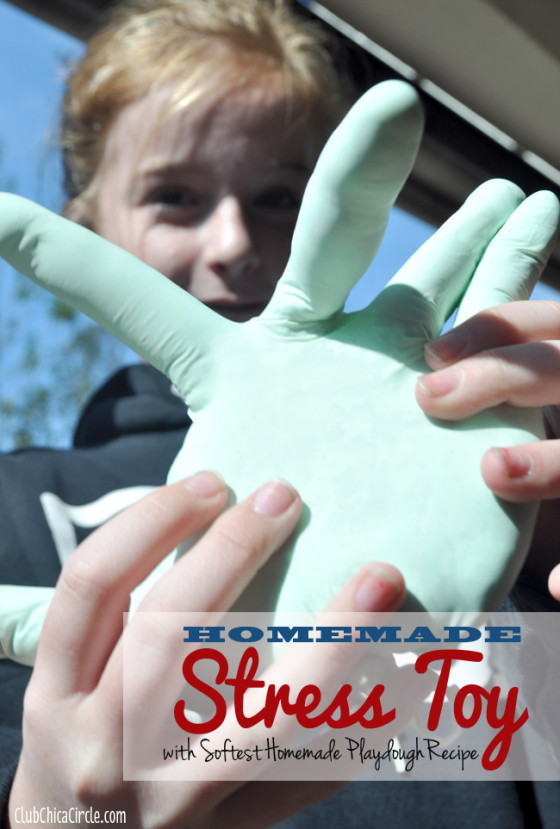 Homemade Stress Toy with the Softest 2-ingredient Play Dough Recipe
