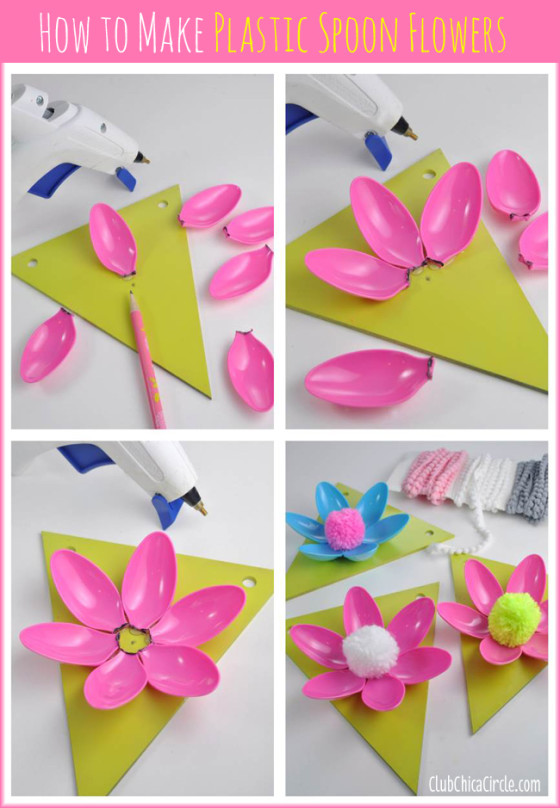 Easy Plastic Spoon Spring Flower Garland | Club Chica Circle - where ...