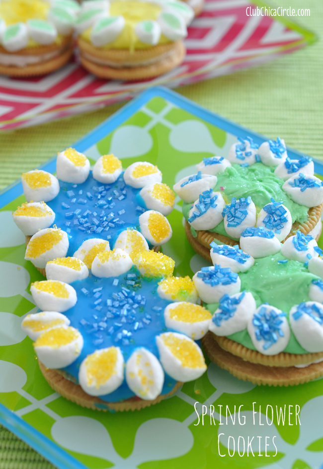 Spring Flower Marshmallow Petal decorated cookies tutorial