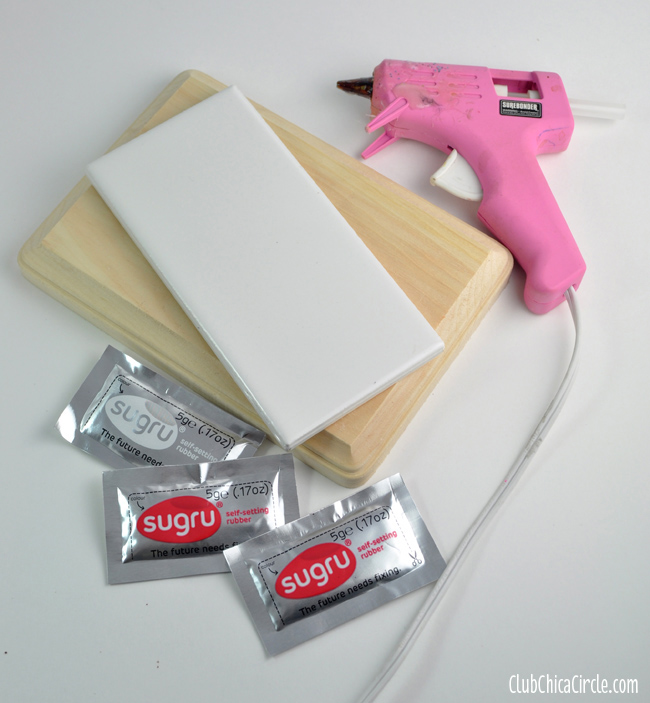 homemade custom glue gun holder supplies