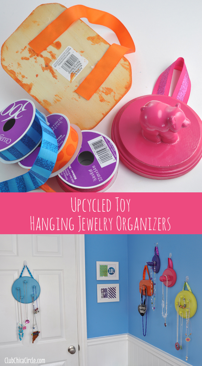 Hanging Upcycled Toy Tween Jewelry Organizers