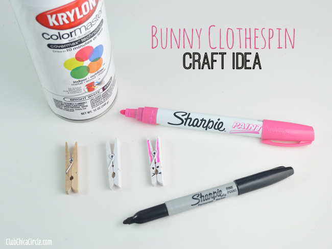 How to make bunny clothespins for Easter