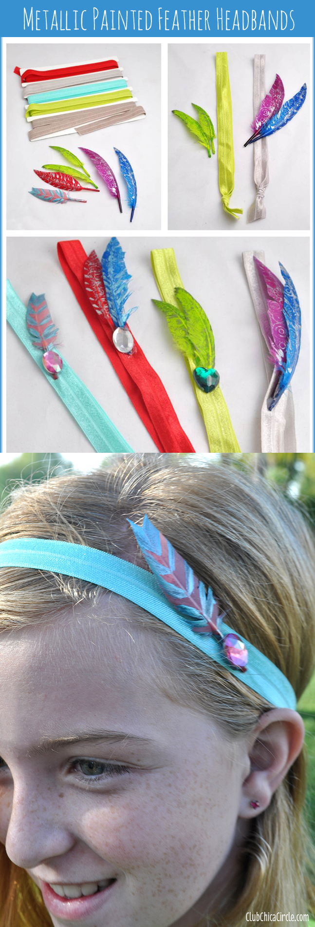 Painted Feather Headbands DIY