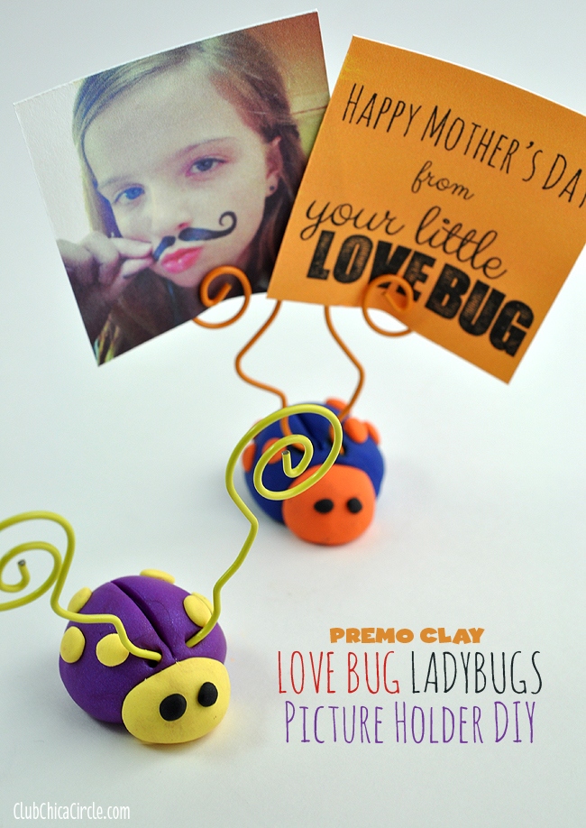 Premo Clay LOVE BUG ladybugs Mother's Day craft idea