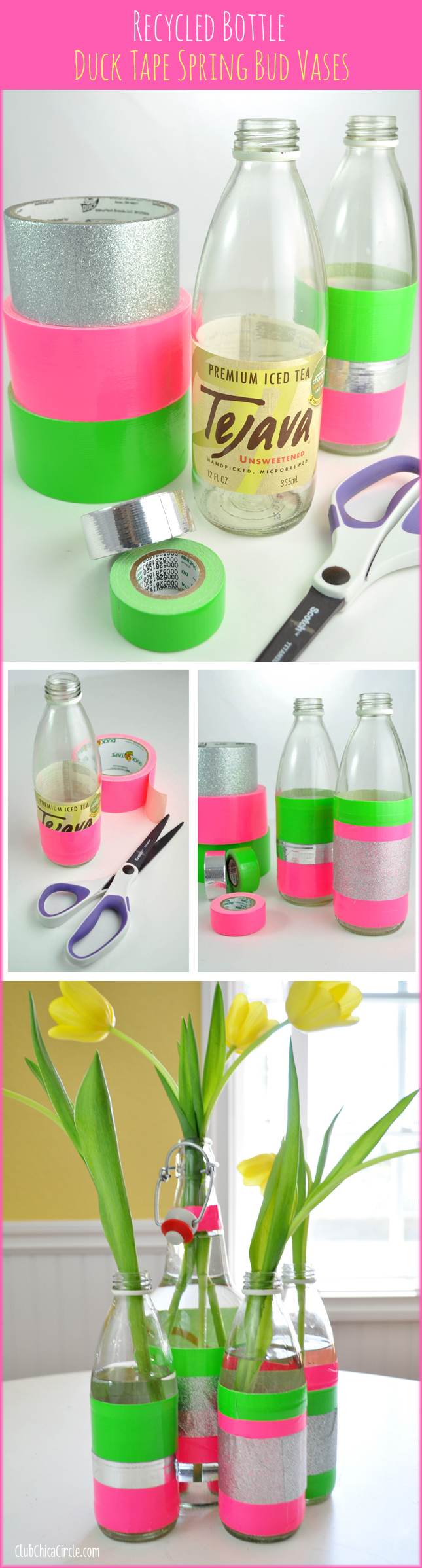 Recycled Plastic Bottle Craft Weaving for Kids