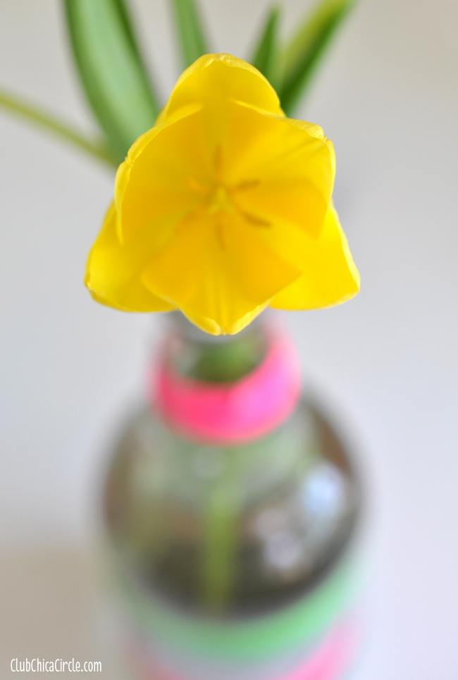 Tulip in duck tape bud vase