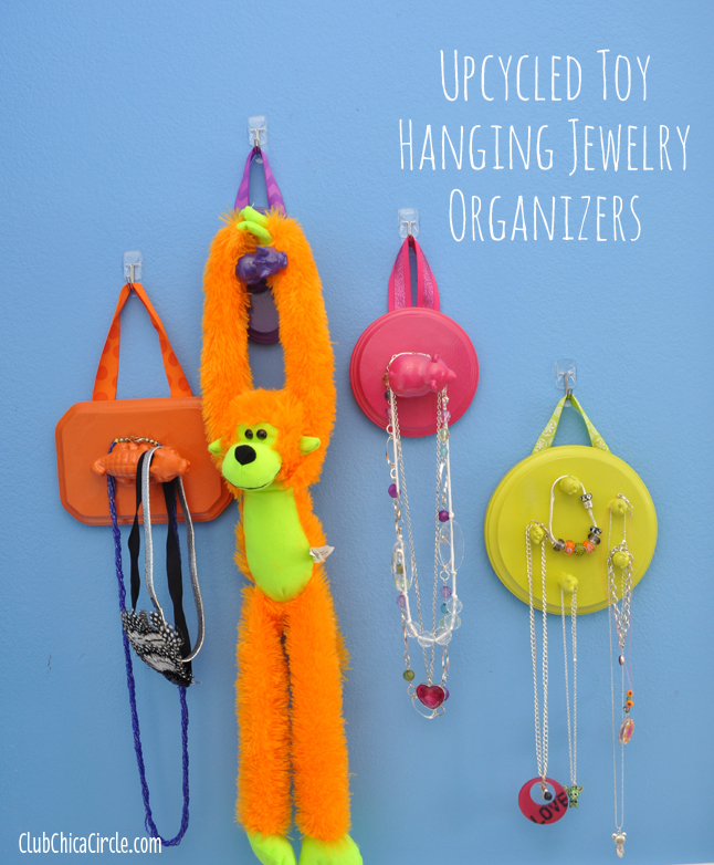 Upcycled Hanging Toy organizers
