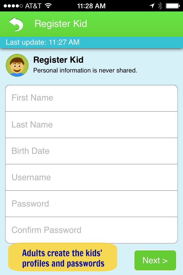 Kid-Friendly Social Sharing App