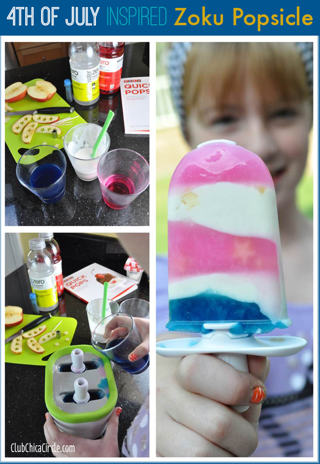 Easy 4th of July Inspired Zoku Popsicle