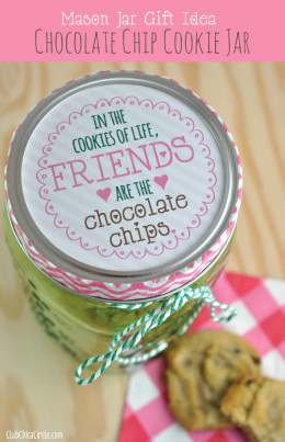 Mason Jar Gift Idea - Chocolate Chip Cookie Jar
