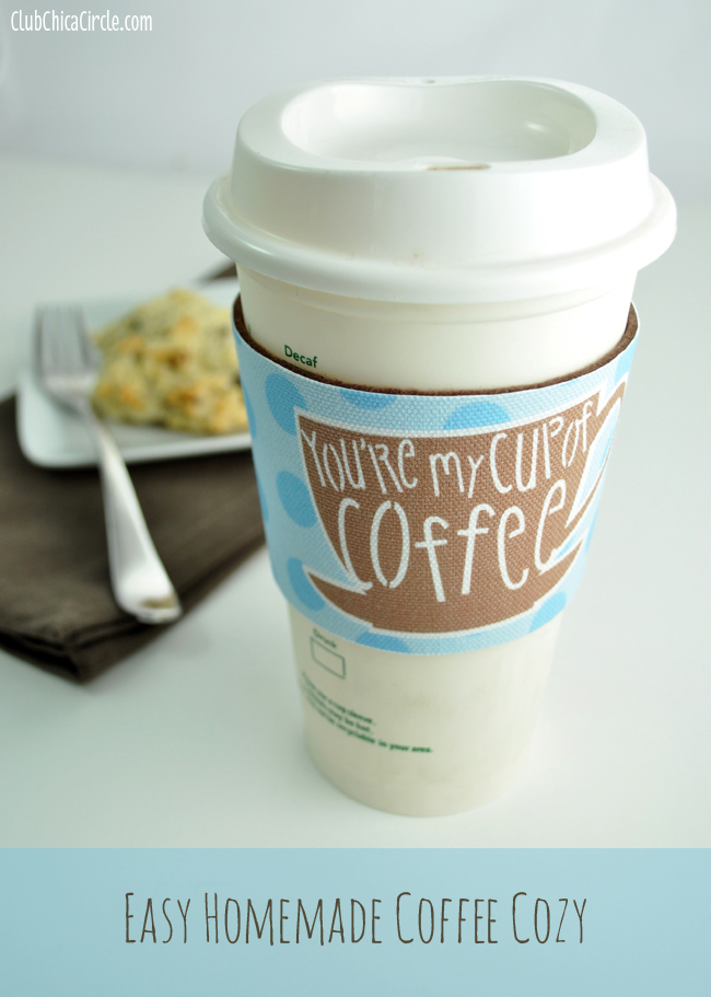 Download Make your own easy Coffee Cozy Sleeve Gift Idea