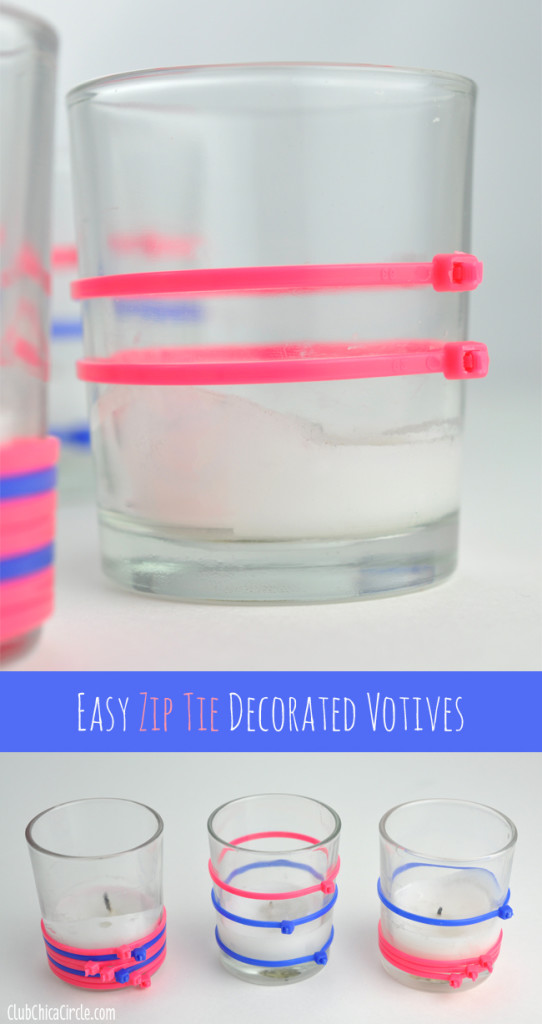 Easy Zip Tie Decorated Votives Craft Idea Club Chica Circle where