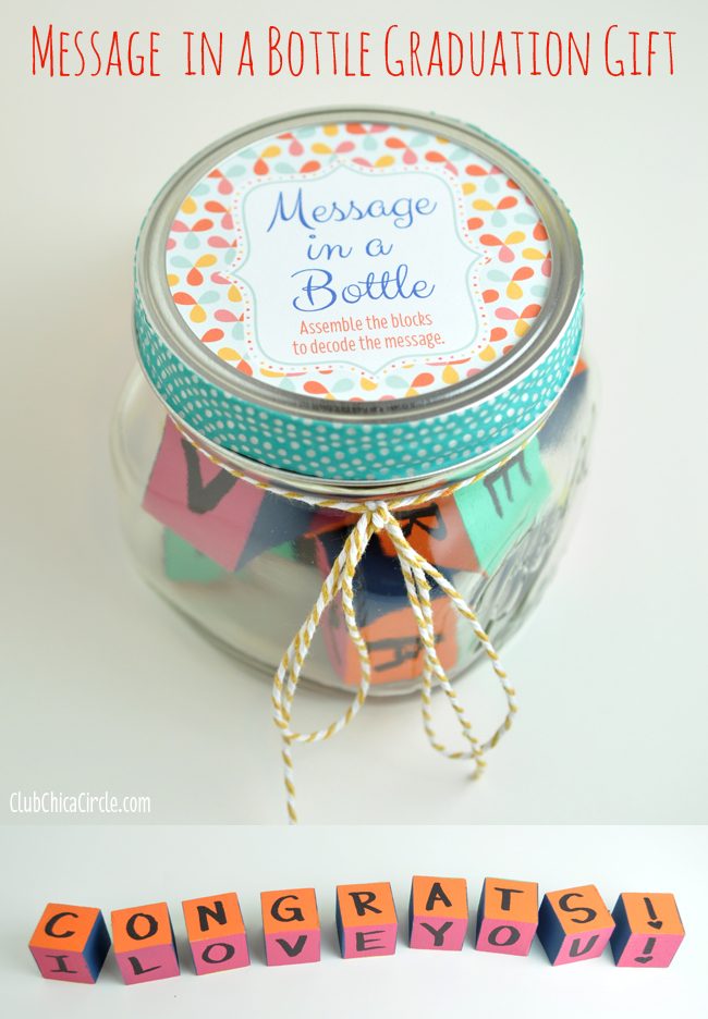 Message in a Bottle Homemade Graduation Gift Idea