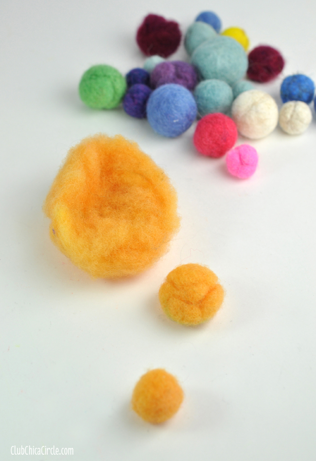 How to make felt shop balls from felt sheets