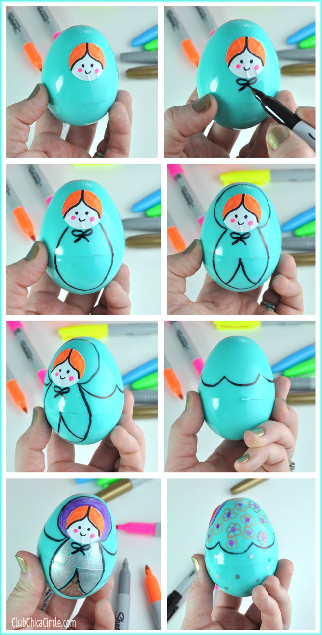 How to make Russian Nesting Dolls with Plastic Eggs