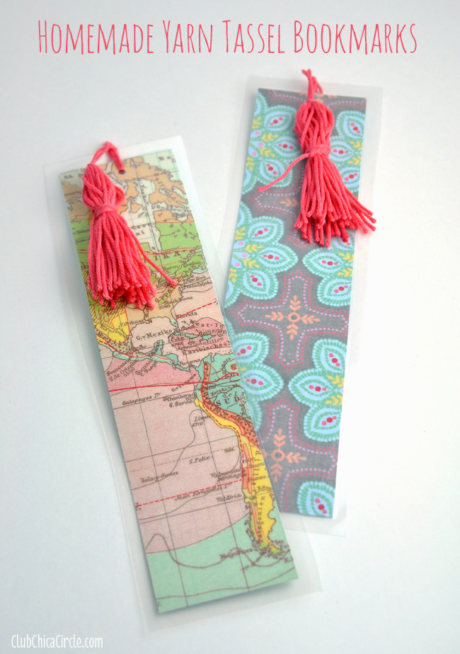 Laminated Easy Homemade Tassel Bookmarks