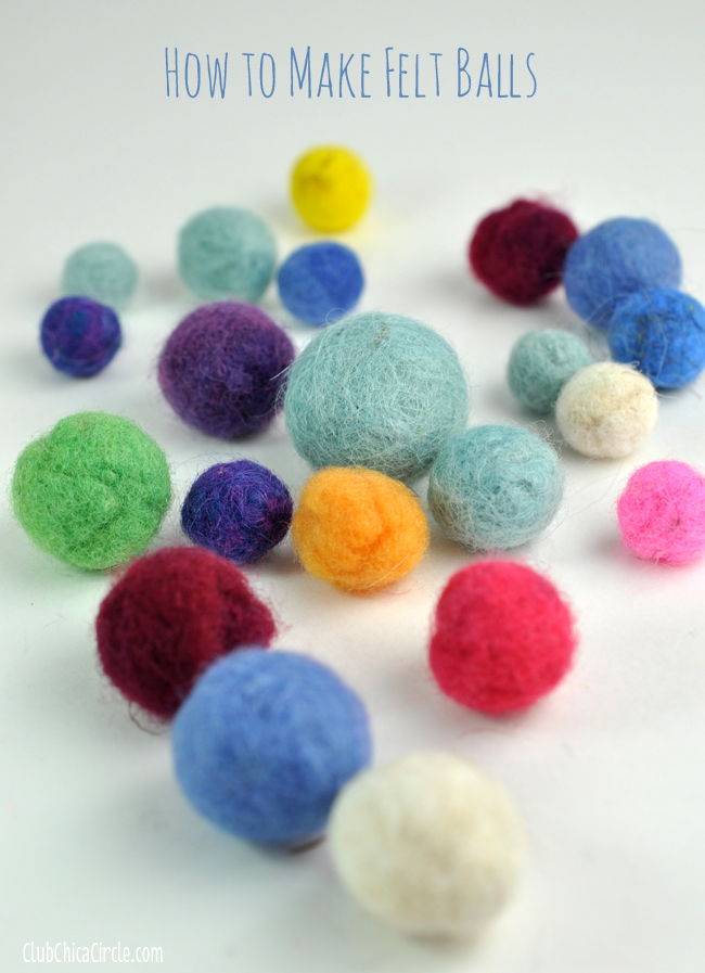 Make your own colored felt balls