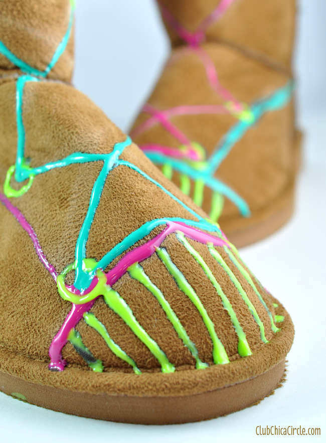 Tween Designed UGG Style Boots with Puffy Paint  Club Chica Circle - where  crafty is contagious