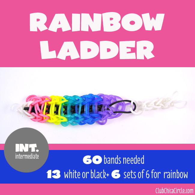 Rainbow Loom Rainbow Ladder bracelet chart