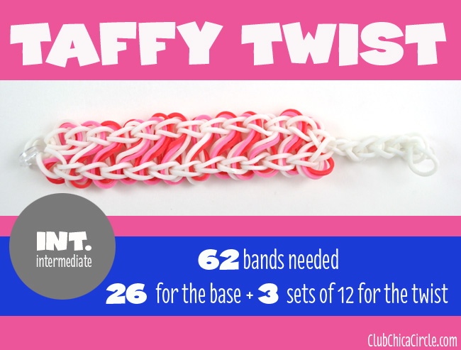 Rainbow Loom Taffy Twist bracelet chart