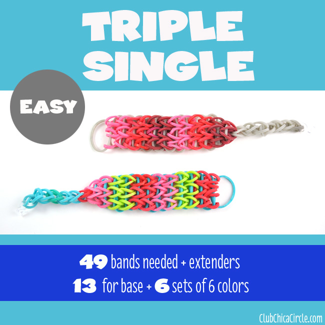 Rainbow Loom Bracelet - Zig Zag Red