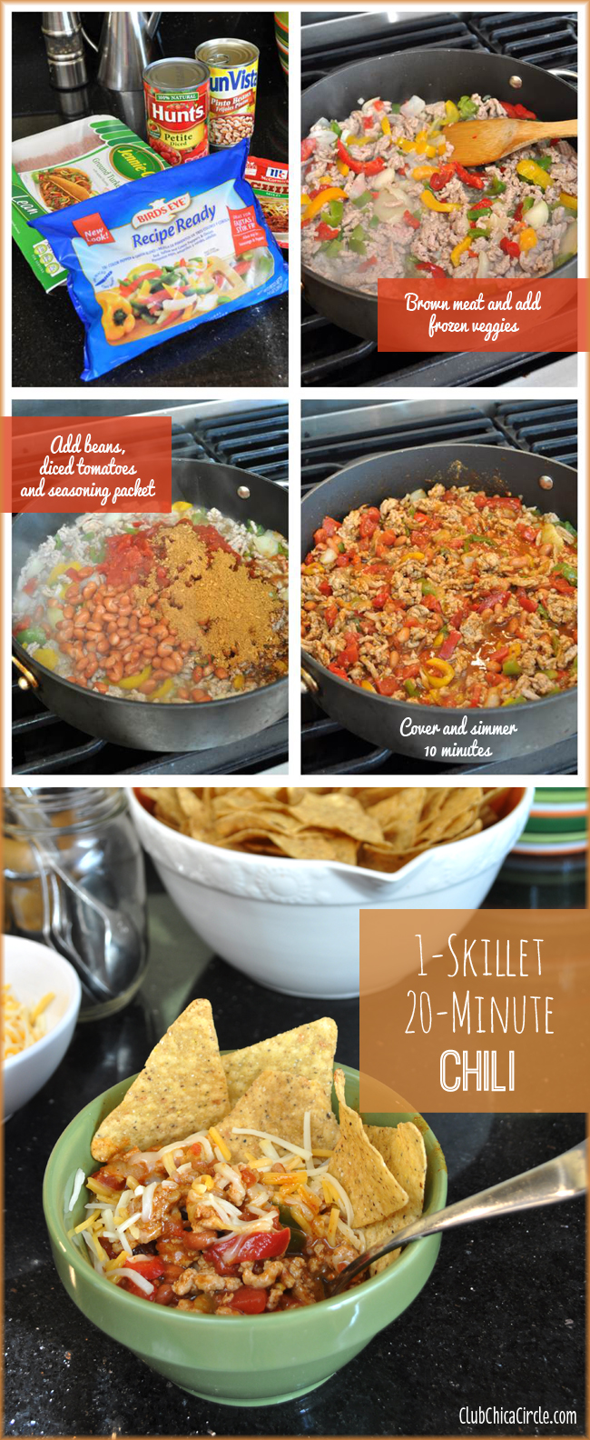 1-Skillet 20-Minute Easy Turkey Chili Recipe Idea