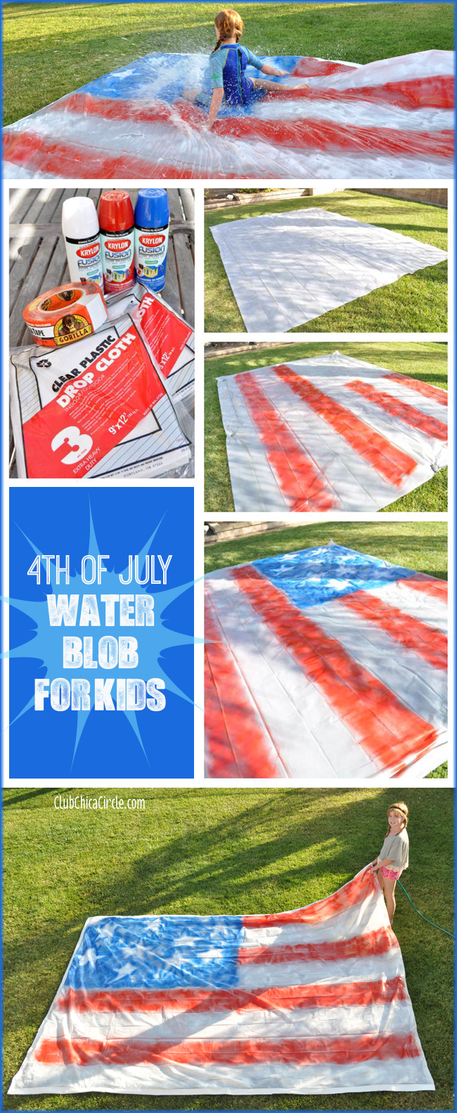 4th of July Backyard Party Water Blob for Kids