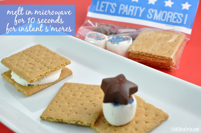 Patriotic S'mores Party Packs with Free Printable