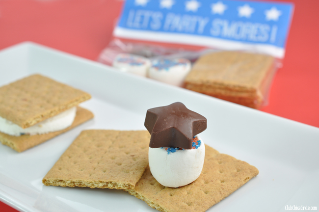 How to make a 4th of July Smores Treats