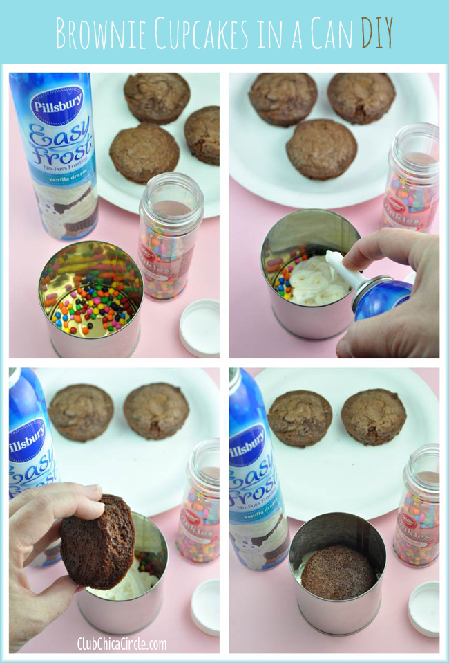 How to make a brownie cupcakes in a can