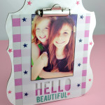 Tween decorated Heidi Swapp Clipboard Picture Frame Craft