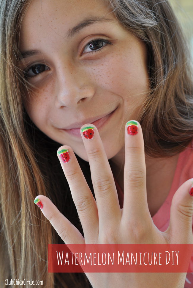 Watermelon Tween Manicure DIY