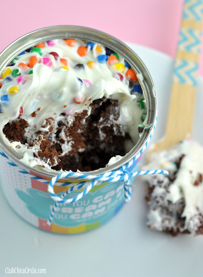 brownie in a can end of school year surprise treat