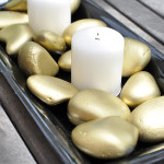 Gold Rock Candle Centerpiece Craft
