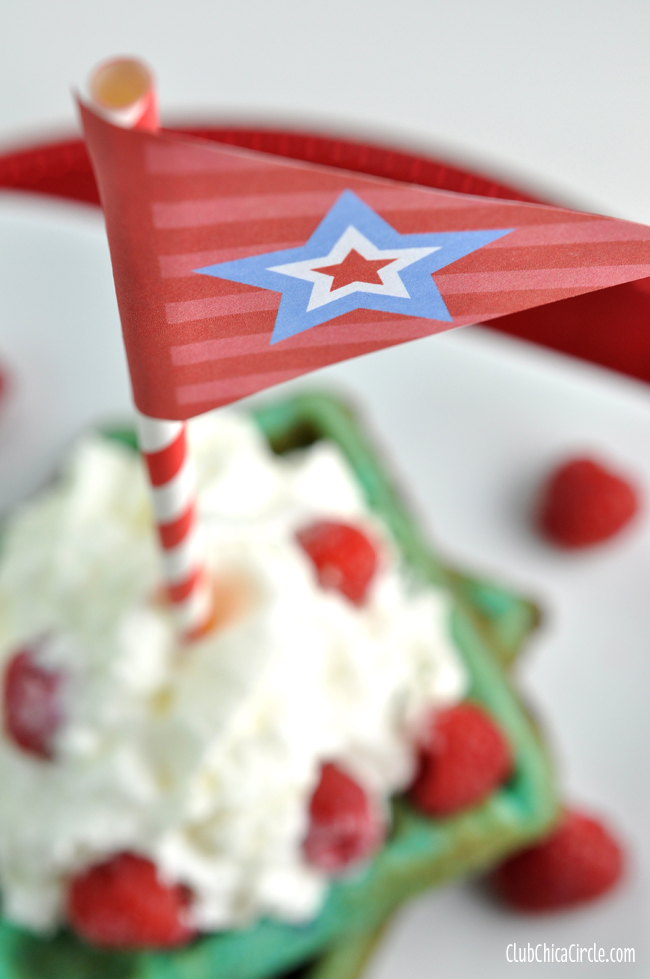 Patriotic dessert flags free printable