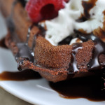 easy brownie waffle dessert idea