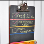 chalkboard back-to-school clipboard craft