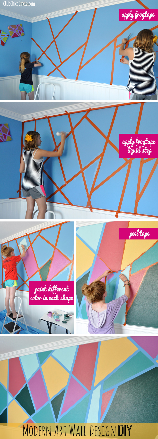 Modern Art Wall Design DIY for the Coolest Wall Ever!