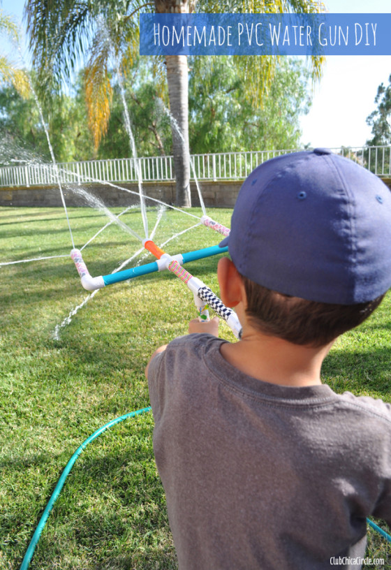 Homemade PVC Water Guns DIY Club Chica Circle where crafty is
