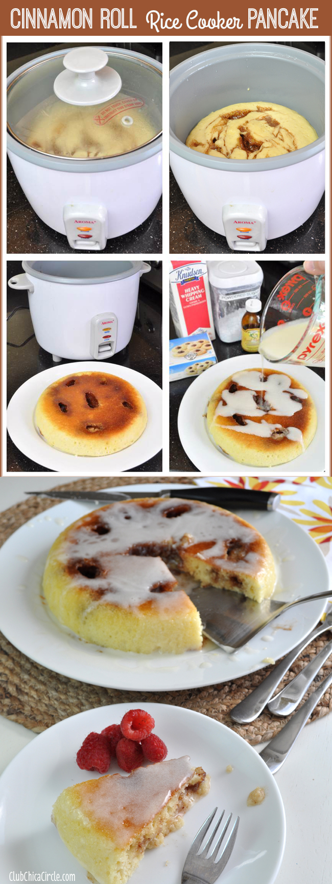 Cinnanon Roll Rice Cooker Pancake Easy Recipe Idea