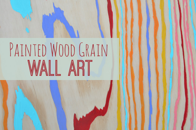 Colorful Wood Grain Homemade Wall Art