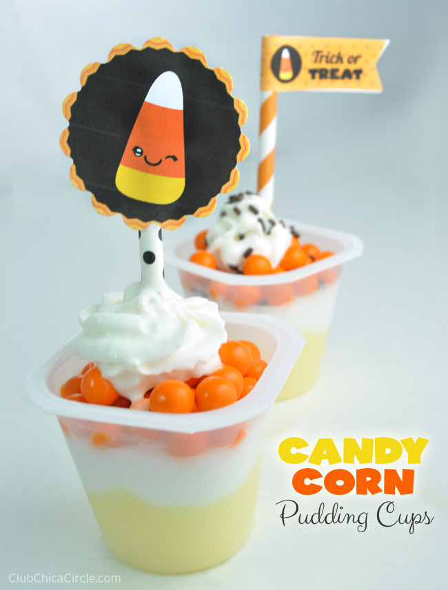 Candy Corn Pudding Cups