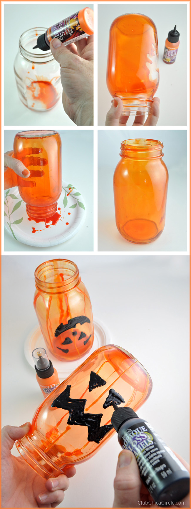 How to Tint a Glass Mason Jar for Halloween