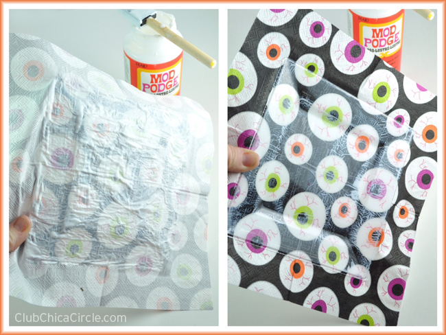 decoupage plate glue Mod DIY Party Easy Plates Podge