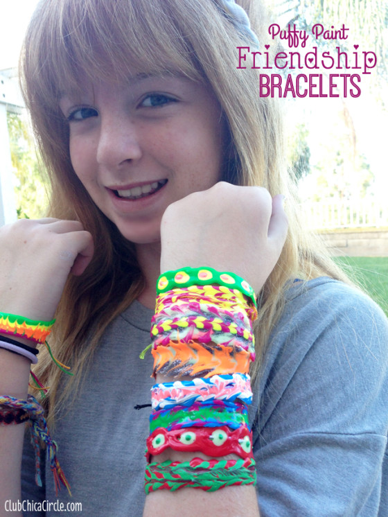 Puffy Paint Friendship Bracelets 