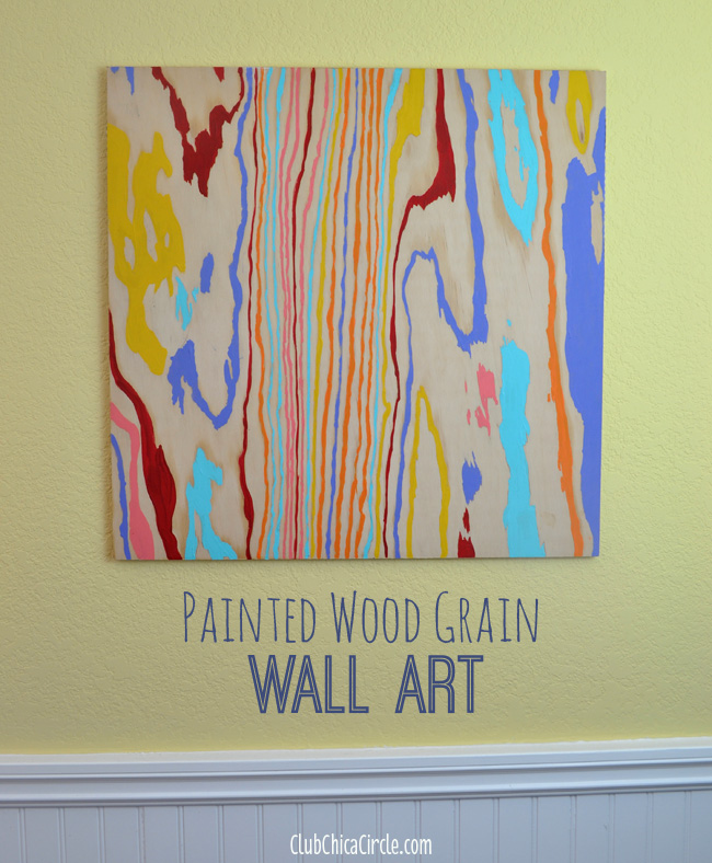 Wood Grain Colorful Wall Art DIY